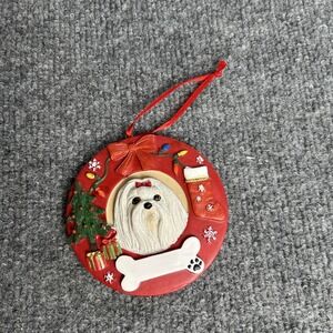 Pet Dog Christmas Ornament Maltese Dog Bone Can Be Personalized New
